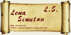 Lena Simulov vizit kartica